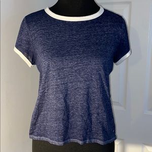 Blue and white t shirt